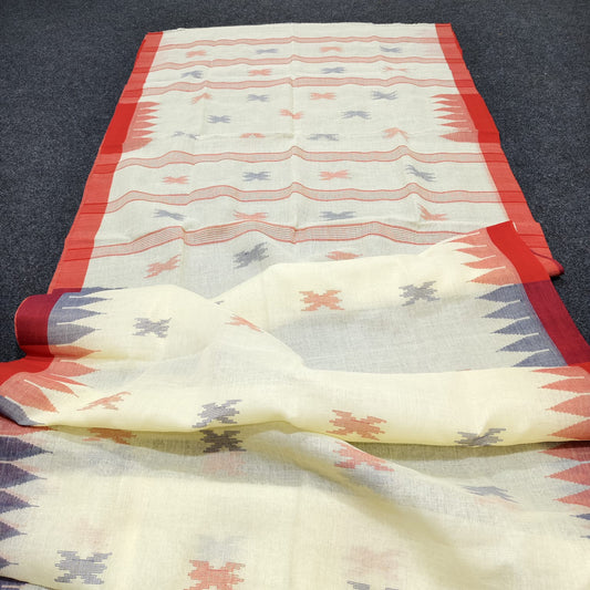 Authentic handloom
 monipuri cotton saree
With bp
