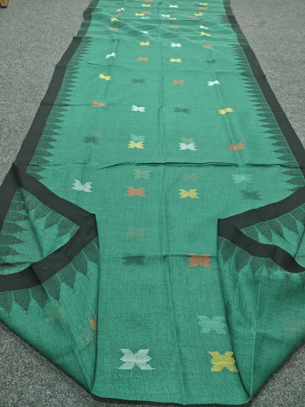 Authentic handloom
 monipuri cotton saree
With bp

