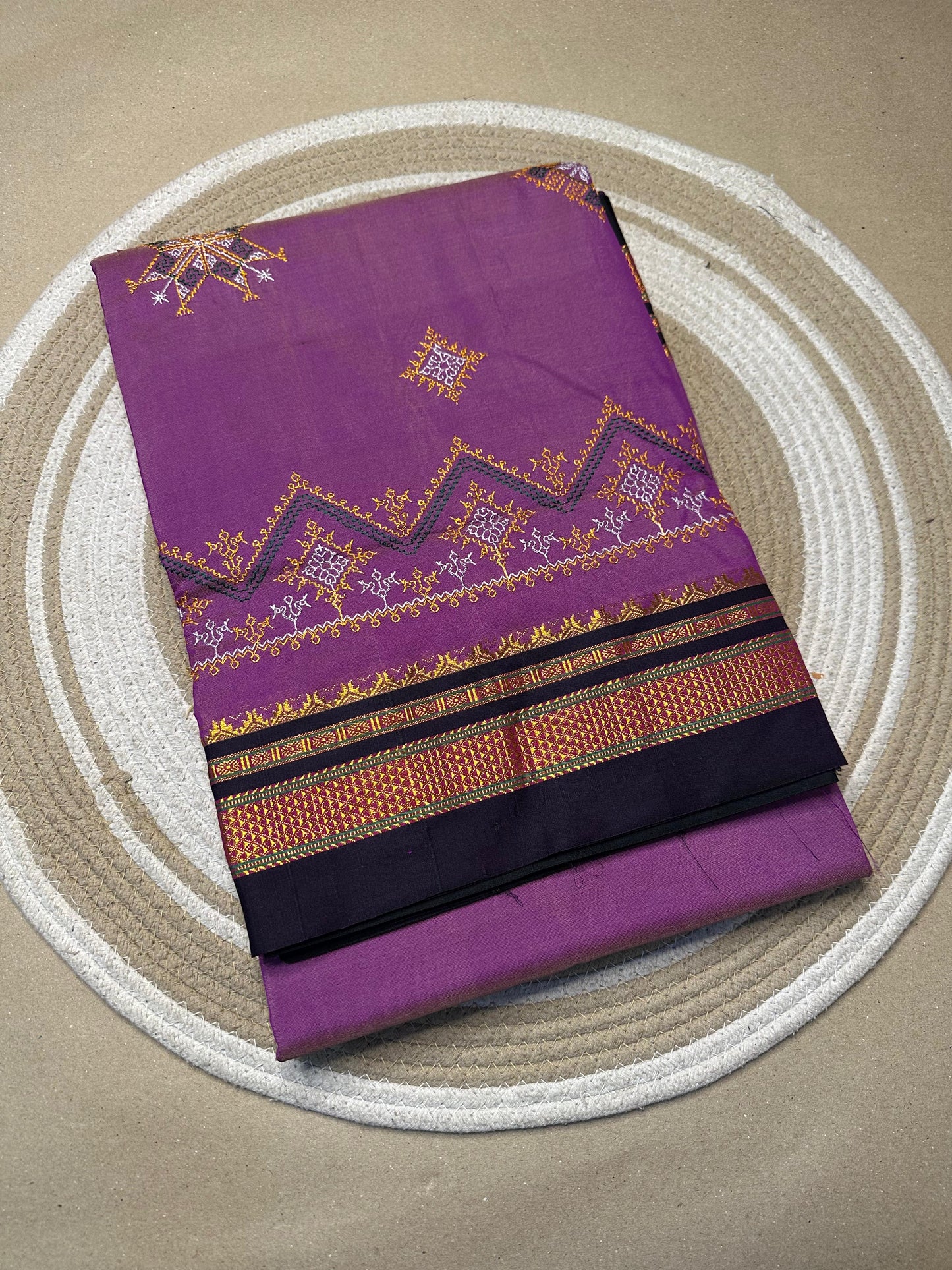 Kasthila | Kasuti Work on Cotton Saree