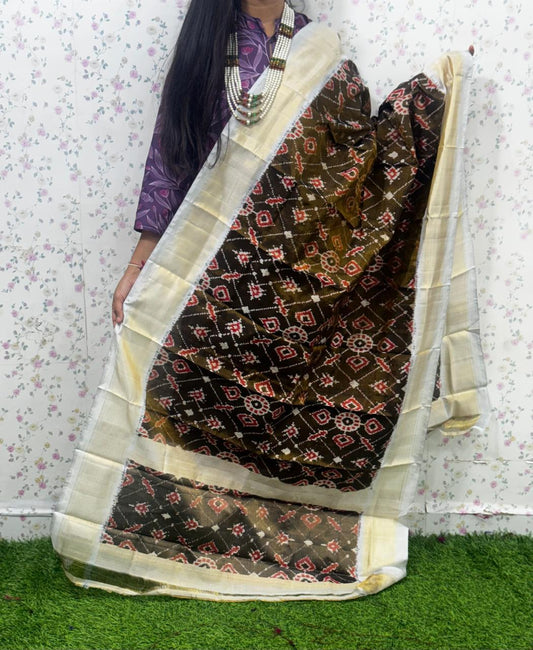 *IKKAT SILK DUPPATA*
*Length: 2.5 meters*
*Height: 36 inches*