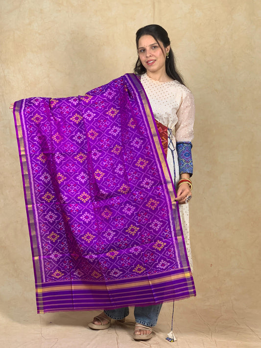 Ikshira | SINGLE IKAT PATOLA SILK DUPPATA