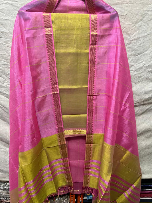 Kushaja-mangalagiri-pattu-dress-material | Mangalagiri-Pattu-Dress-Material