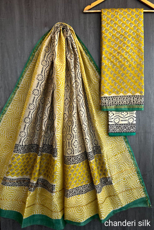 Kaif | hand block printed chanderi sarees