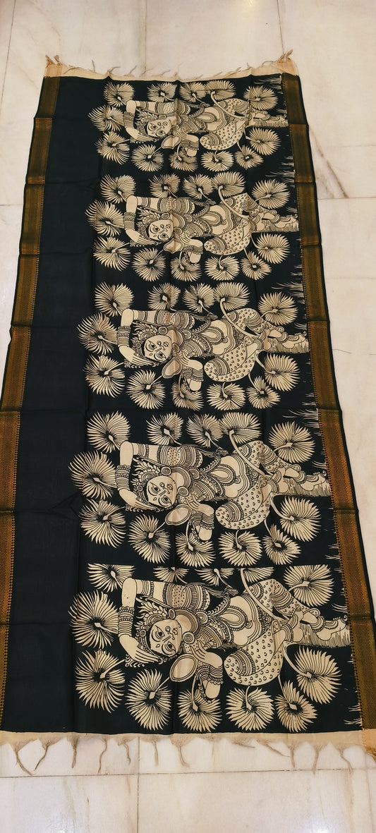 Keisha | Kalamkari dupatta on mangalagiri silk