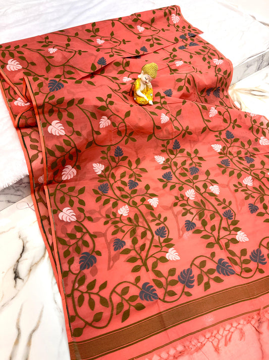 Jody | Cotton Dhankai Jamdani Saree