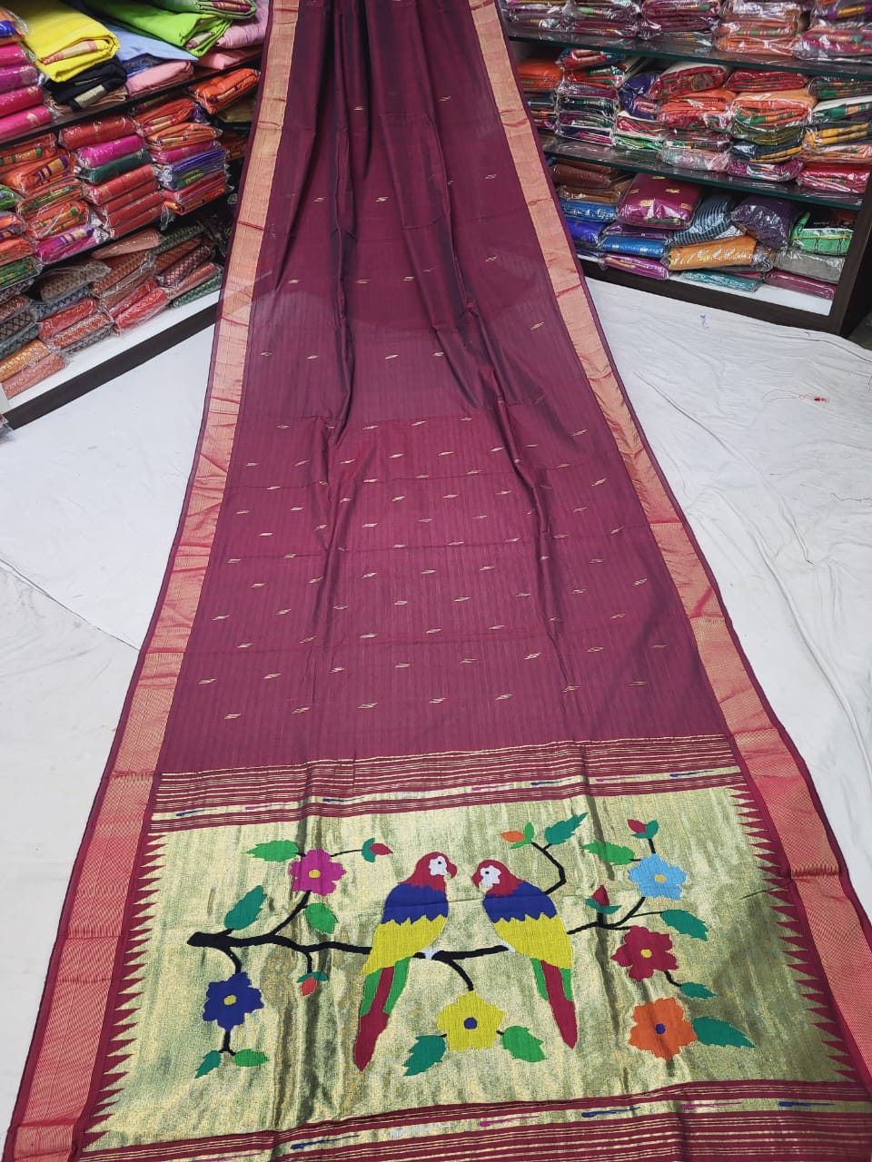 Aarohi | Cotton Handloom Paithani Saree