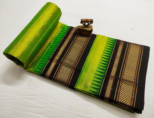 Andrea-ilkal-pure-silk-saree Checked Ilkal Pure Silk Saree