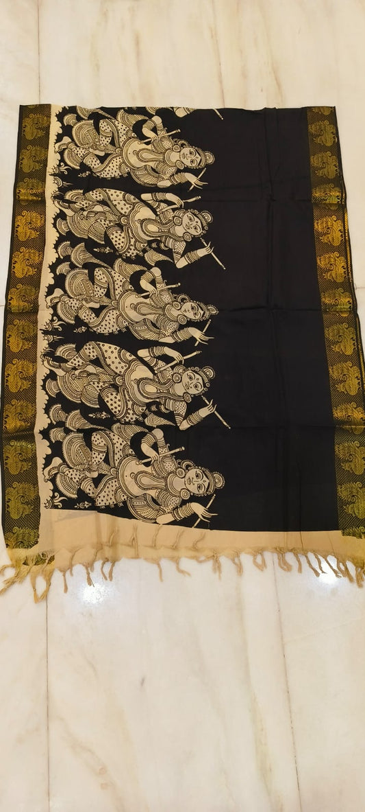 Dhanya | Kalamkari-Silk-Dupatta