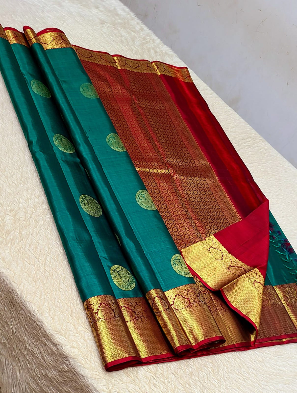 100% pure kanchipuram handwoven 1G fancy all over buttas sarees1 G gold pure Zari weaving silk mark certificate
