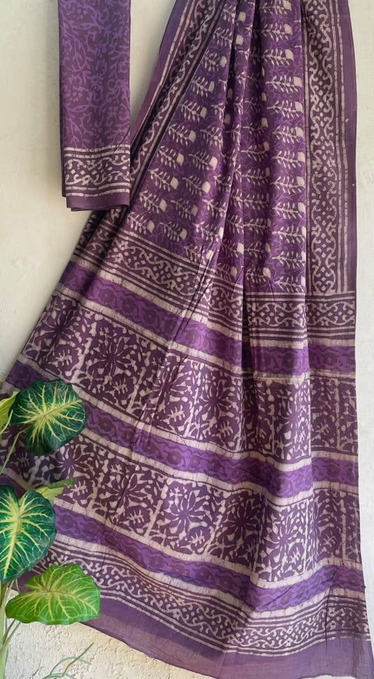 Moksh | Mul Cotton Blockprint Saree