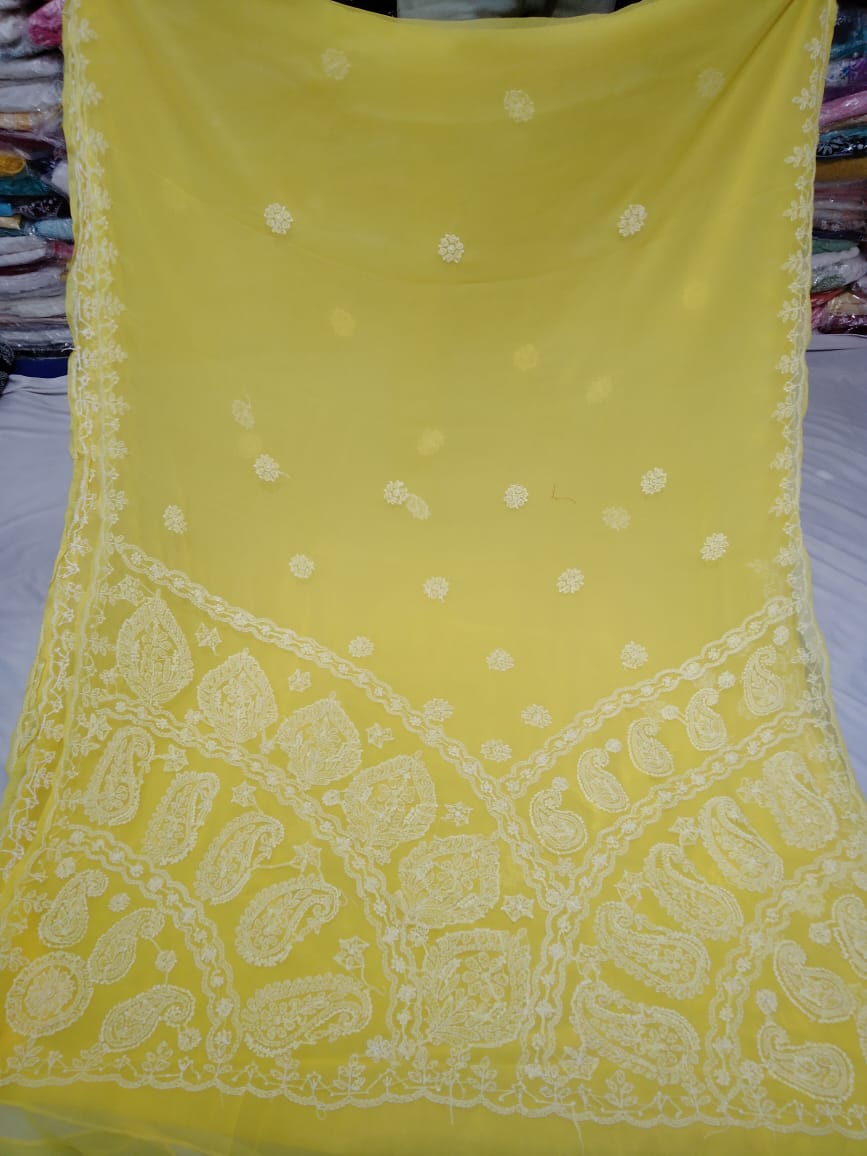 Lilette | Georgette chikankari saree