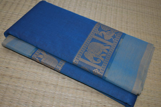 Chettinadu Cotton Saree in Blue