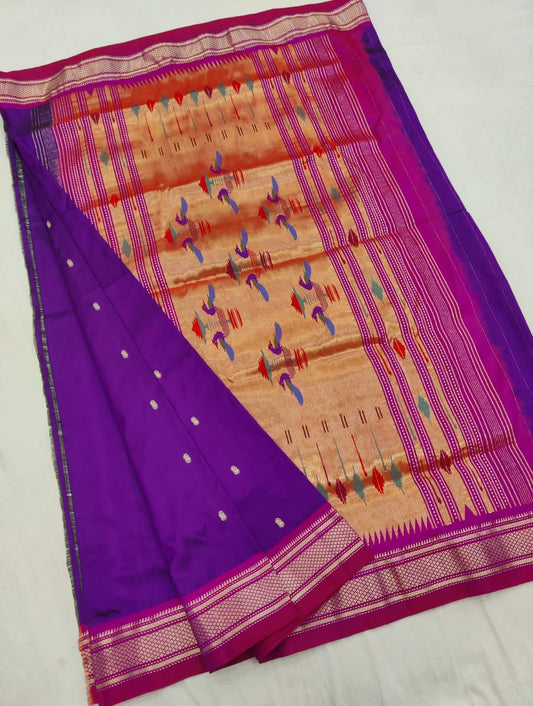 Poshikala | Pure silk handloom Paithani Saree