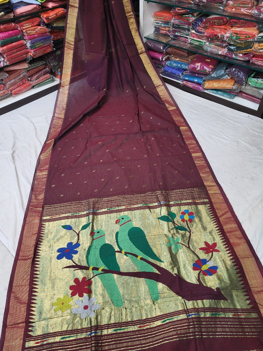 Adhuna | Cotton Handloom Paithani Saree