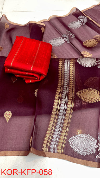 Badra | PURE KORA SILK SAREES