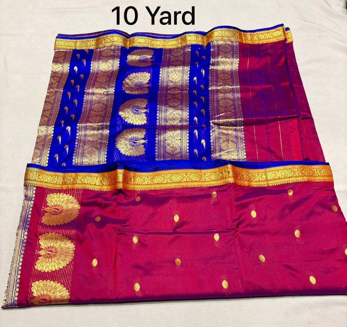 9 yards pure silk Jijamata saree