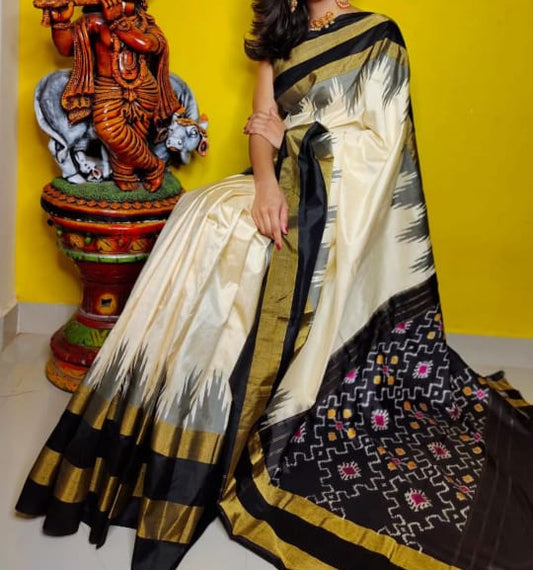 Ilampoorani | Pochampally Ikkat silk saree