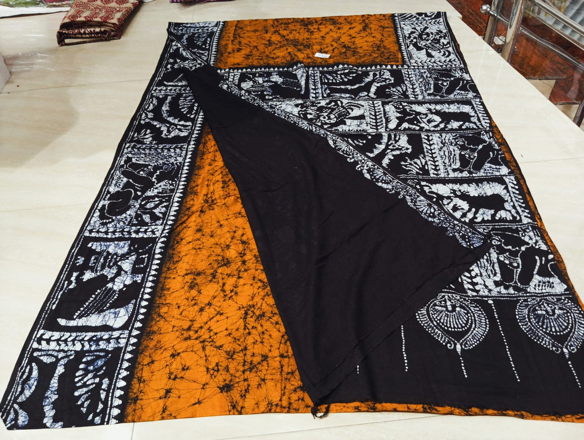 Cotton sorutuli handbatik saree with bp