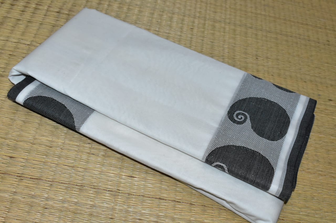 Chettinadu Cotton Saree in White