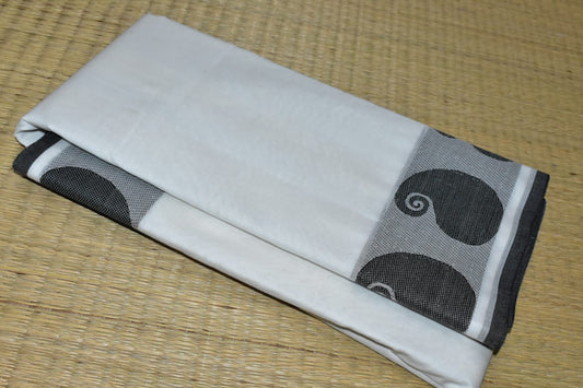 Chettinadu Cotton Saree in White