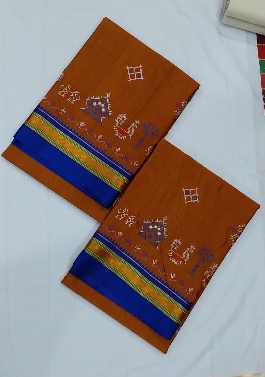 Bajwa | Karnataka Kasuti work saree