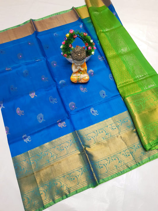 🌹uppada pattu🌹
💐🌹 Kanchi border Kalanjali buta sarees 
 🌹Good quality 💐👌👌👌
 Fabric: uppada pattu/pattu 💐💐