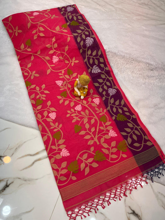 Janan | Cotton Dhankai Jamdani Saree