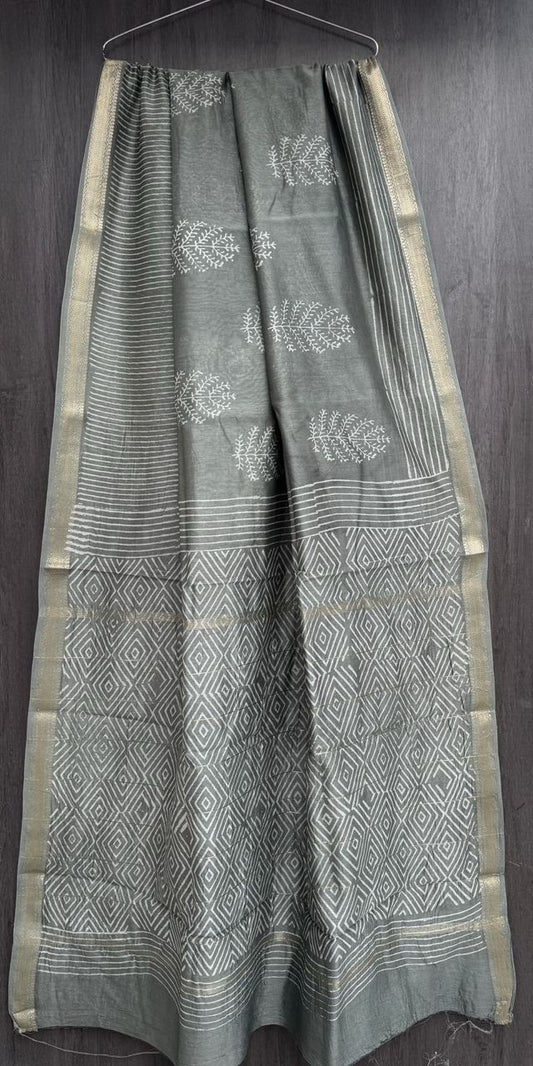Baladevi | Block printed with Maheshwari border