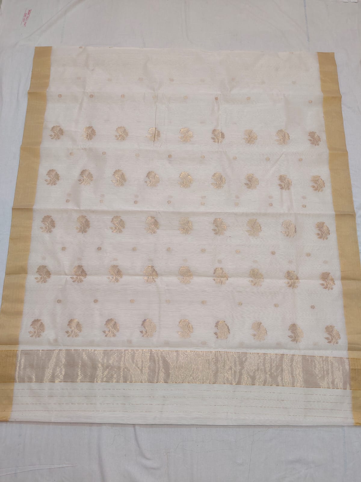 Silk y cotton 
Chanderi
 saree 
