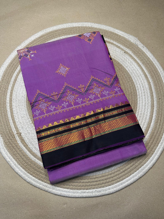 Kasthala | Kasuti Work on Cotton Saree