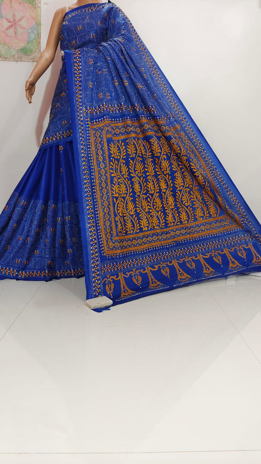 Gajala | Hand Made Kantha Embroidery on Semi Silk