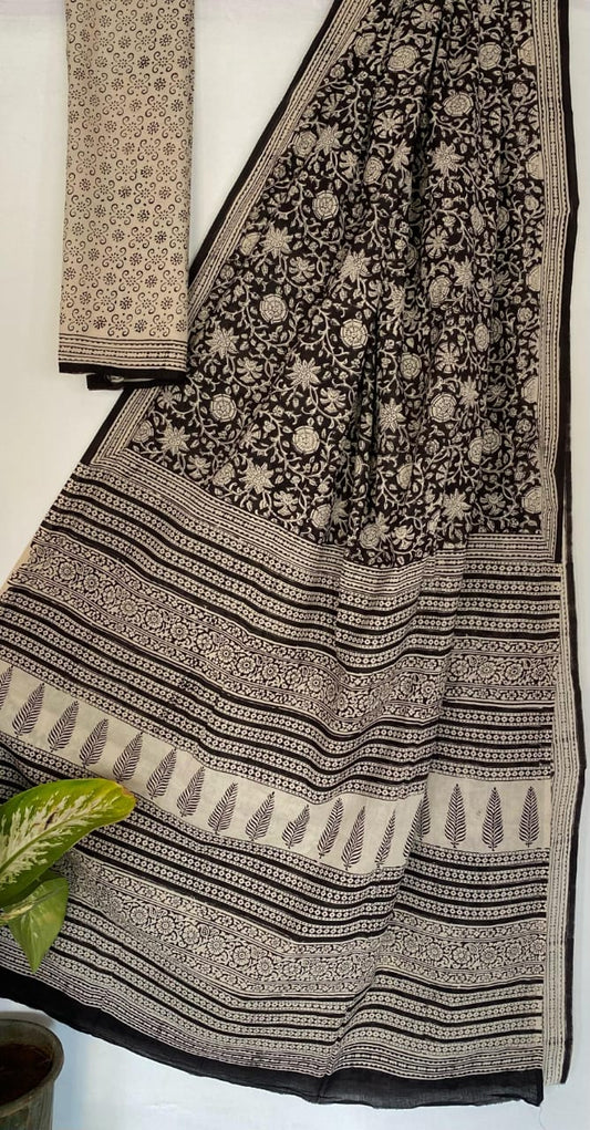 Maithreyii | Mul Cotton Blockprint Saree