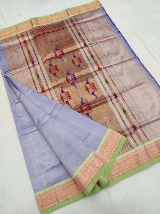 Pugritha | Pure silk handloom Paithani Saree
