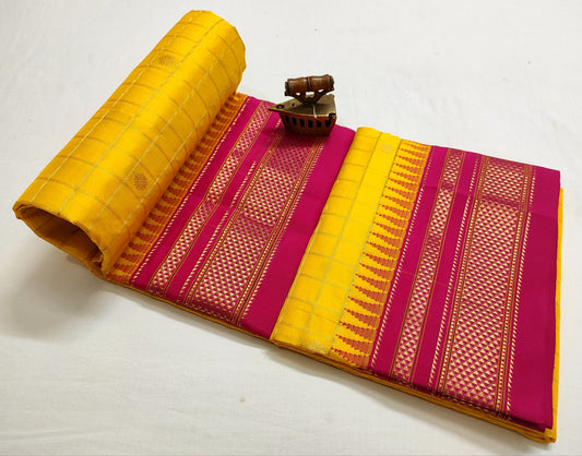 Ananya-ilkal-pure-silk-saree Checked Ilkal Pure Silk Saree