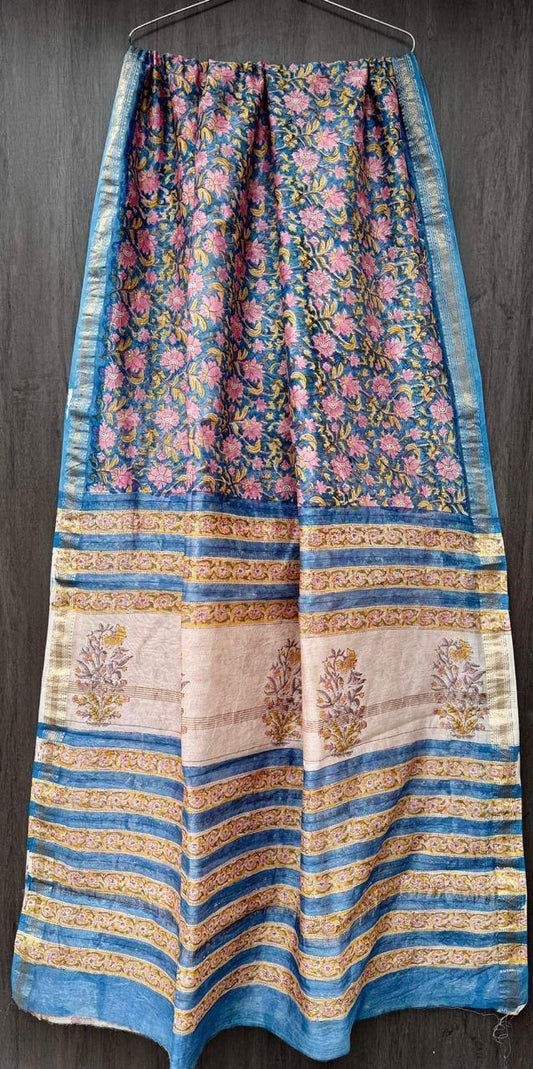 Bavitha | Block printed with Maheshwari border