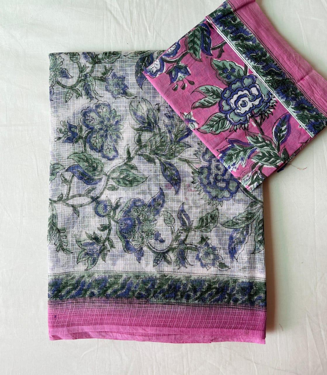 Sukhani  | block printed by hand on Kota Doria cotton sarees