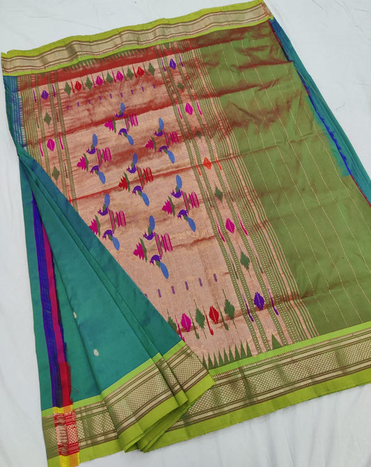 Poldani | Pure silk handloom Paithani Saree