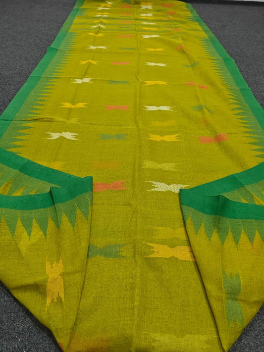 Authentic handloom
 monipuri cotton saree
With bp
