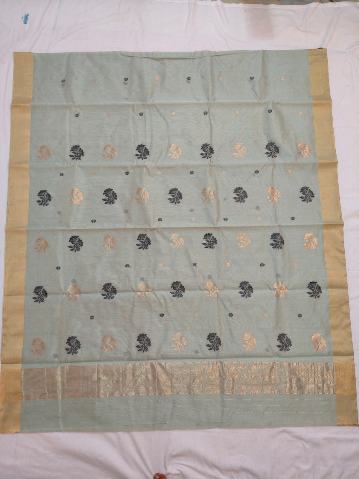 Silk y cotton 
Chanderi
 saree 
