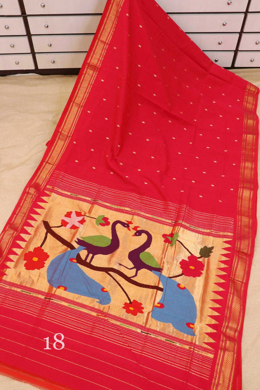 Lavanya | Cotton Handloom Paithani Saree