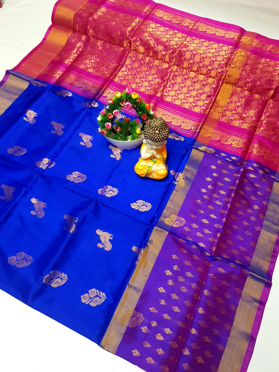 Utpatti | Uppada Pattu Saree with big buttas