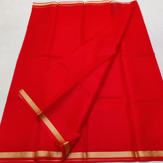 Kempuu | Plain Kota Doria Sarees