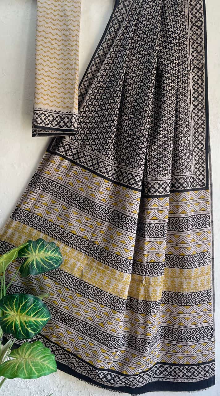 Manimala | Mul Cotton Blockprint Saree