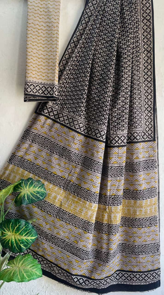Manimala | Mul Cotton Blockprint Saree