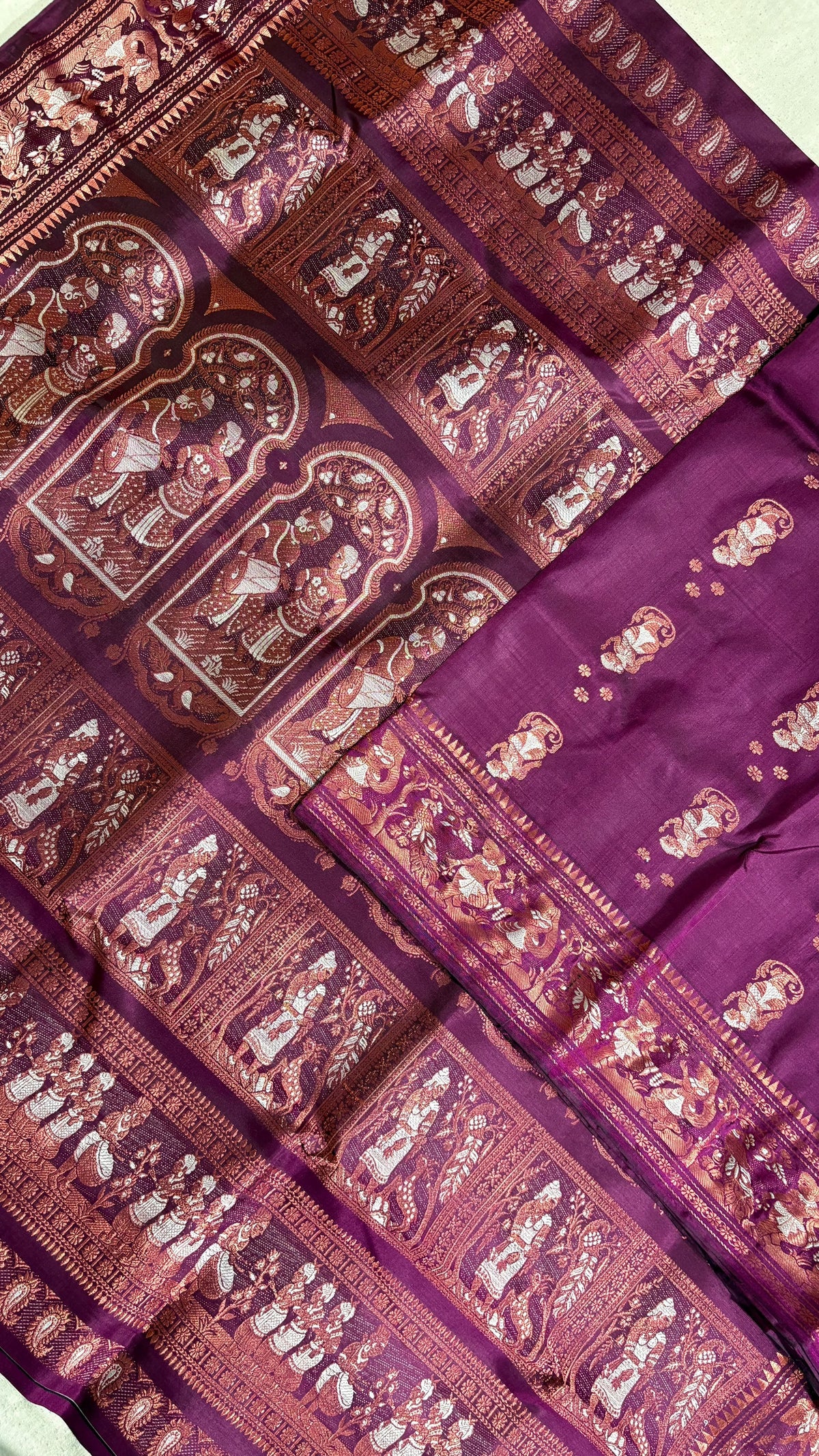 Swarnachari Saree, Silk with blouse piece with silkmark