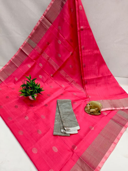 Ushashi | Pure silk uppada with dollar buttis
