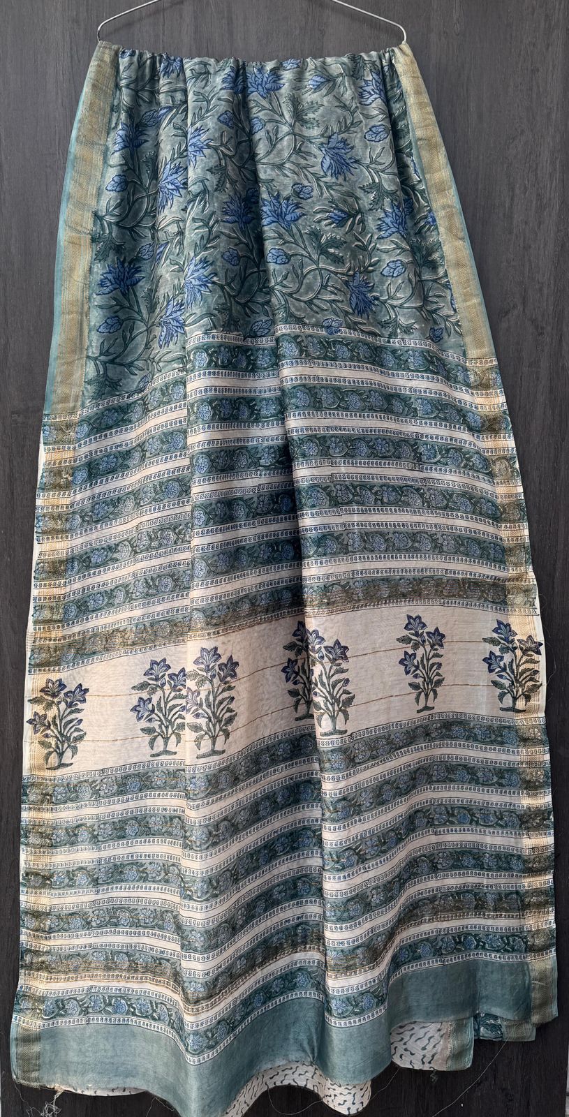 Amin | Block printed Maheshwari Silk Saree