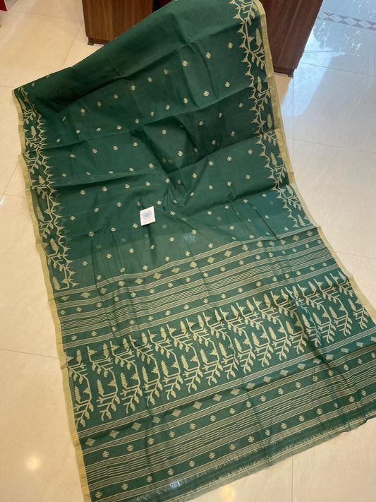 Jayika | handwoven Cotton Needlework jamdani saree