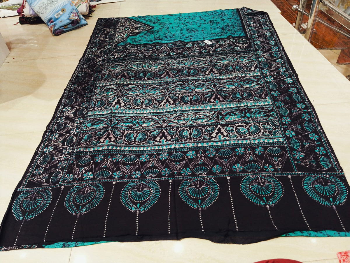 Cotton sorutuli handbatik saree with bp