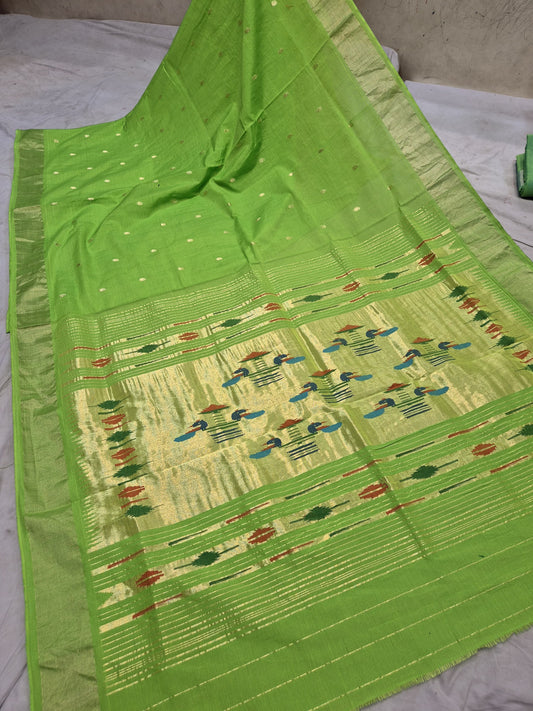 Paichali | Cotton Handloom Paithani Saree